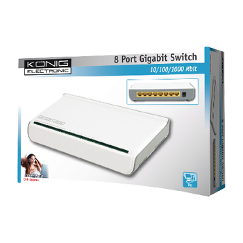 CMP-EHUB53 Netwerk schakelaar gigabit 8 poorten Verpakking foto